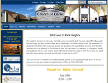 Tablet Screenshot of parkheightscoc.com